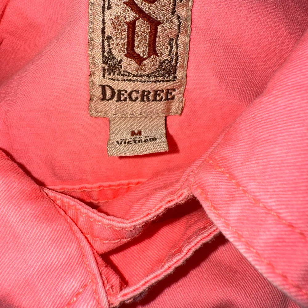 Decree Pink Denim Jean Jacket - Picture 2 of 4